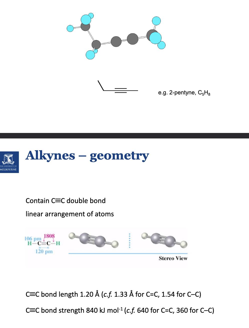 <p>CnH2n-2<br><br>The structure is linear. Note the 2-penthyne has 5 carbons.<br><br>General drawing is R-C(triple)C-R, not C(triple)C.</p>