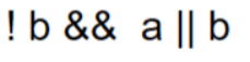 <p>What is the value of the following boolean expression if a = true and b = false?</p><p></p><p>a) true</p><p>b) false</p>