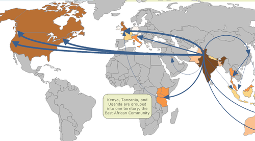 <p>Universalizing</p><p>Hearth - Punjab, India</p><p>Relocation - Migration to surrounding areas during British Empire, missionaries</p>