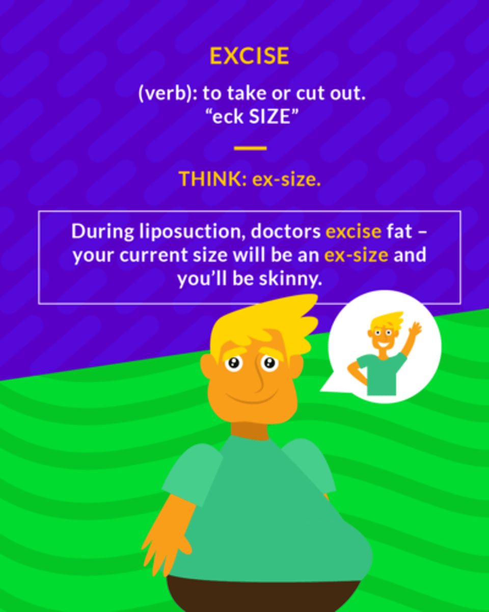 <p>To cut out of; remove</p>