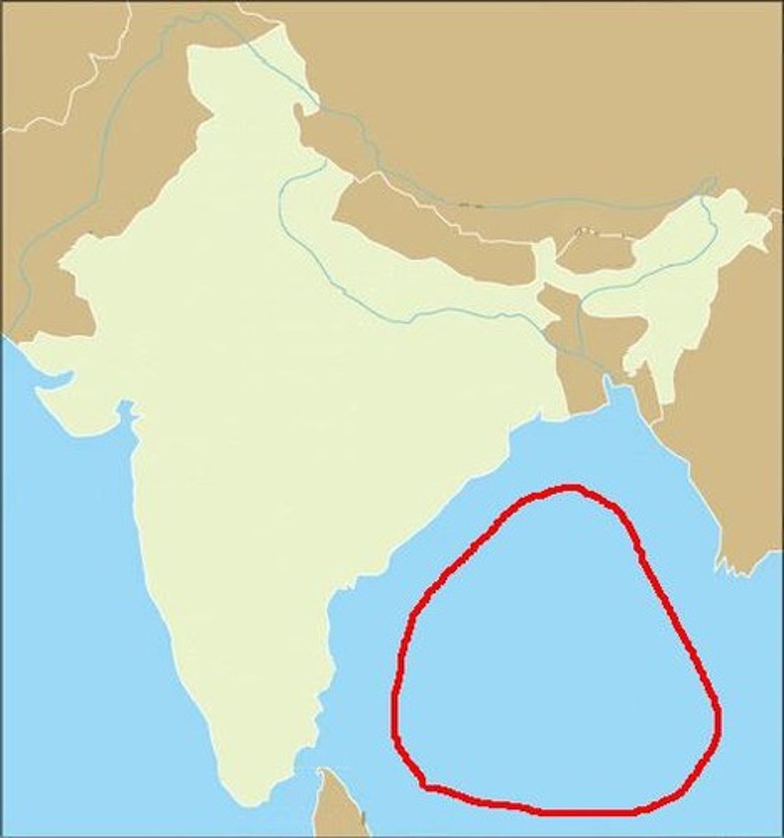 <p>Body of water east of india</p>