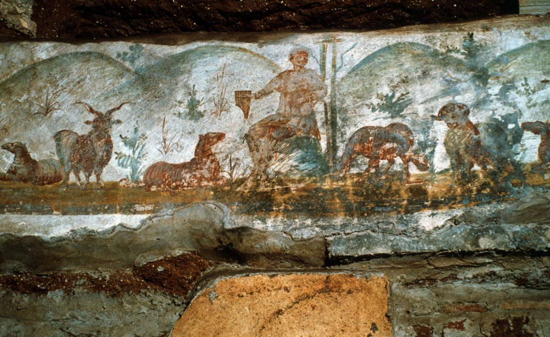 <p>what era is the Christ as Orpheus from?</p>