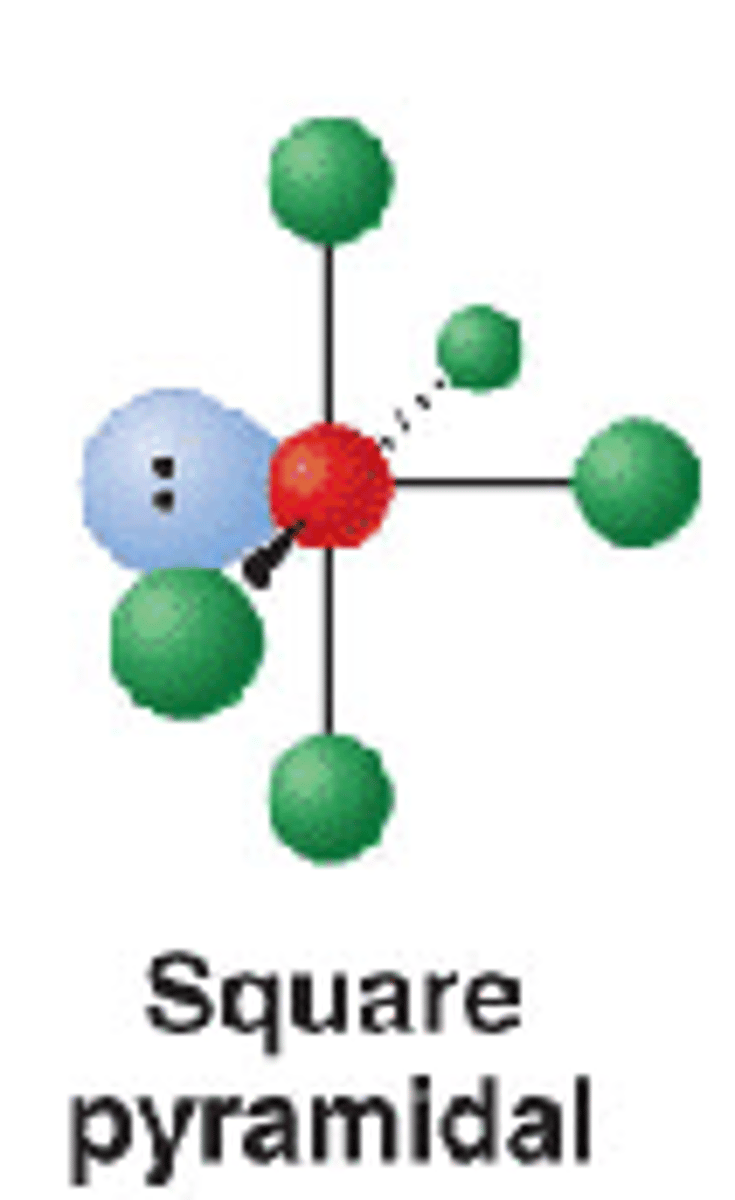 <p>Square pyramid, &lt;90°, sp3d2</p>