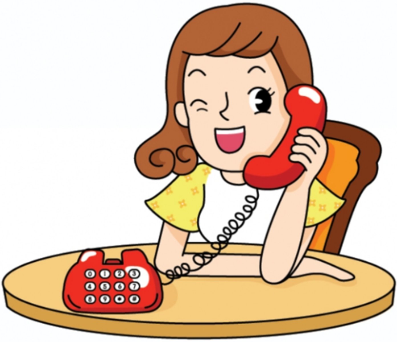 <p>(v) gọi điện thoại, nói chuyện điện thoại</p>