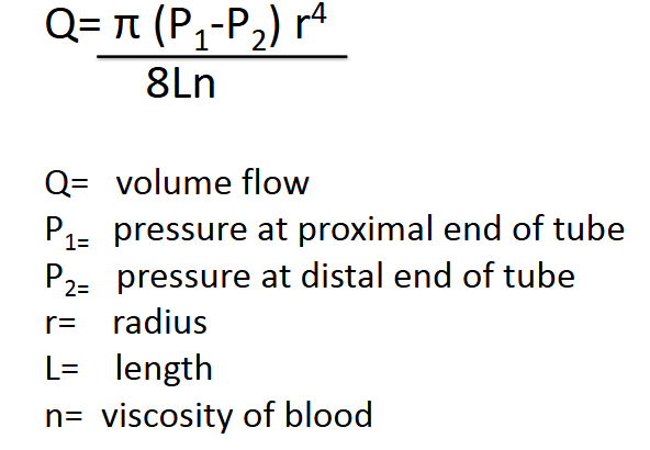 <p>What is Poiseuille’s law and equation, what does it determine </p>