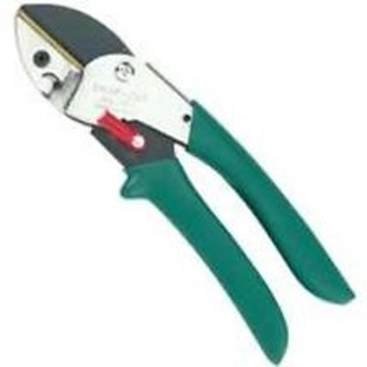 <p>are used for cutting branches and stems; it has one blade and it's flat</p>
