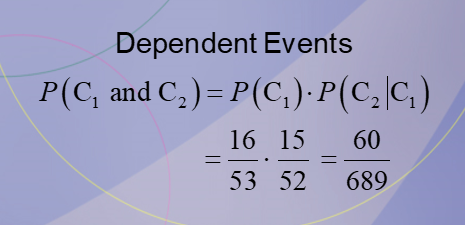 <p>Dependent Events: 60/689</p>