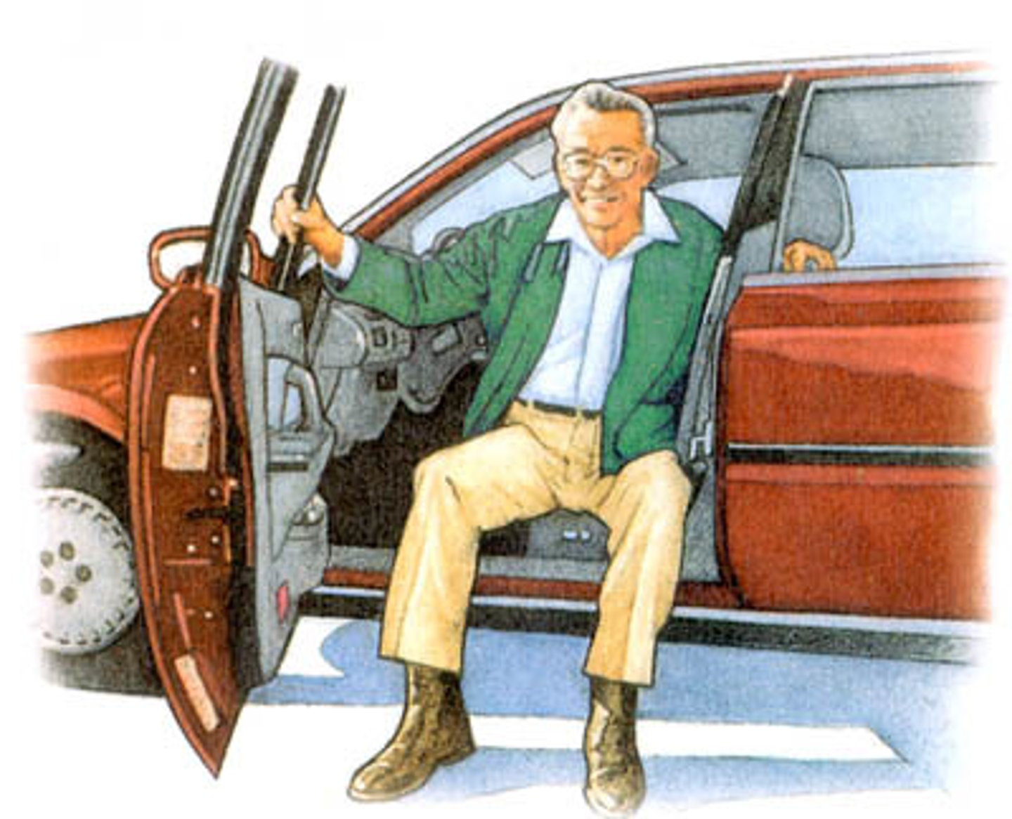 <p>to get off/out of (a vehicle)</p>