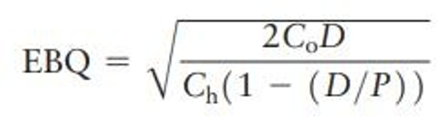 <p>Takes into account that even when produced in batches, items are added to and sold from the inventory continuously</p>
