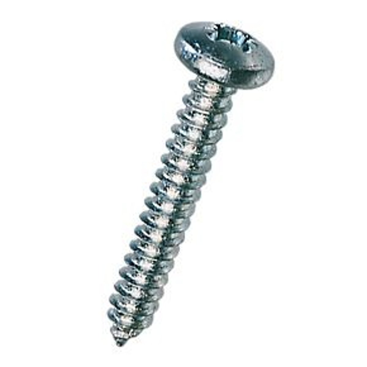 <p>Used for joining thin sheet metal.</p><p>A pilot hole is drilled through the metal parts to be joined</p><p>Has a course thread made form hardened steel</p><p>When it is screwed into the pilot hole it cut is own thread which holds it in place</p><p>Used on products in which parts need to be removed for maintenance (computers,white goods) also used on polymer products (electronic children’s toys where battery compartments must be secured with a screw for safety)</p>