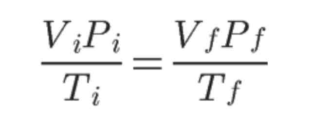 <p>The combined gas law can be used regardless if one of the macroscopic properties of gases were to be kept constant. The constant property will cancel out in the combined gas law equation.</p><p></p><p>Use this formula to solve any of the six variables when the other three are given.</p>