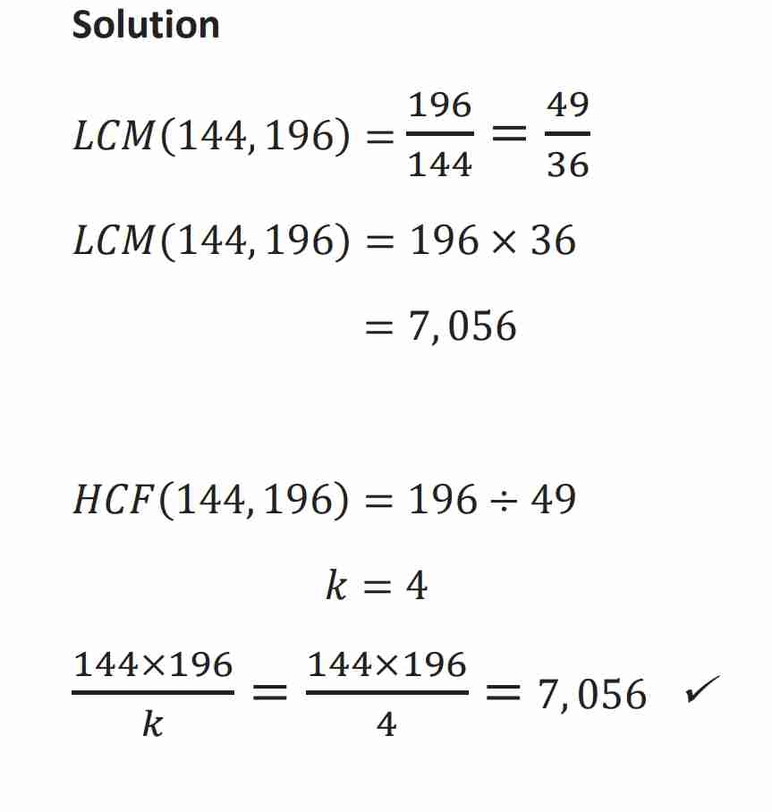 <p>To find k is easy as first you must find LCM of the pair of numbers and then in the question they say when you multiply that pair and divide it by k then it is equal to the LCM AND THEY say k is the HCF of the pair which is all enough to find the value of k and verify everything.</p>
