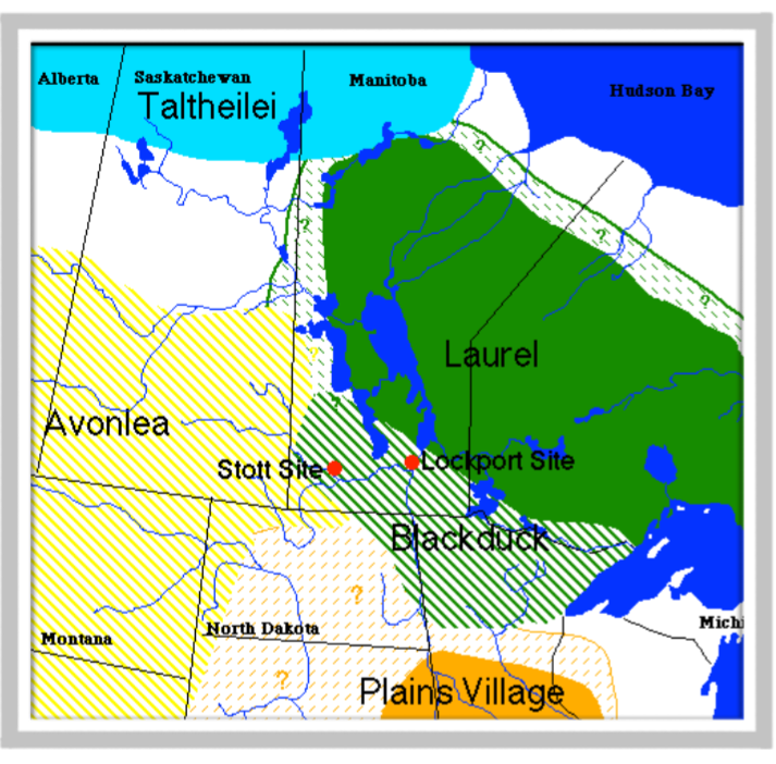 <p>• Old Woman’s</p><p>• Mortlach</p><p>• One Gun</p><p>• Black Duck,</p><p>• Arvilla,</p><p>• Plains Village</p><p>• Psinomani  </p><p>The Plains Woodland Period follows the Archaic and is a time of cultural diversity and increasing contacts with groups in other regions of NorthAmerica.</p><p>The most important characteristic of the latter part of Plains Woodland Period is the number of archaeologically distinct Indigenous groups on the prairies and their high degree of representation in the artifact record.</p><p>The literature documents numerous Plains cultural groups such as "Old Women's", "Mortlach", "One Gun", "Blackduck", "Arvilla","Plains Village", "Psinomani" and others. Each of these is represented in thearchaeological record primarily by distinctive ceramic styles, but also through faunal remains, projectile points, and associated settlement patterns and burial practices.</p><p>The sheer number of Terminal Woodland sites compared to earlier Archaic or Initial Woodland examples is due in part to population growth. However, to some degree, archaeological remains from this time are better represented because are better preserved than those from the earlier Woodland, Archaic or Paleo periods</p>