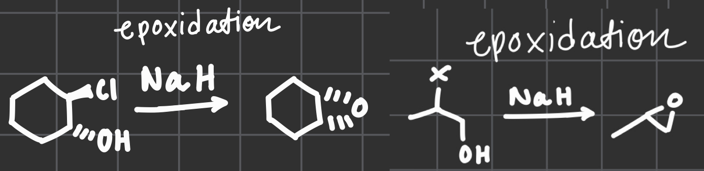 <p>Epoxidation via deprotonation of OH</p>