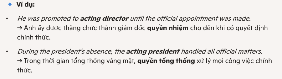 <p>quyền tạm thời</p>