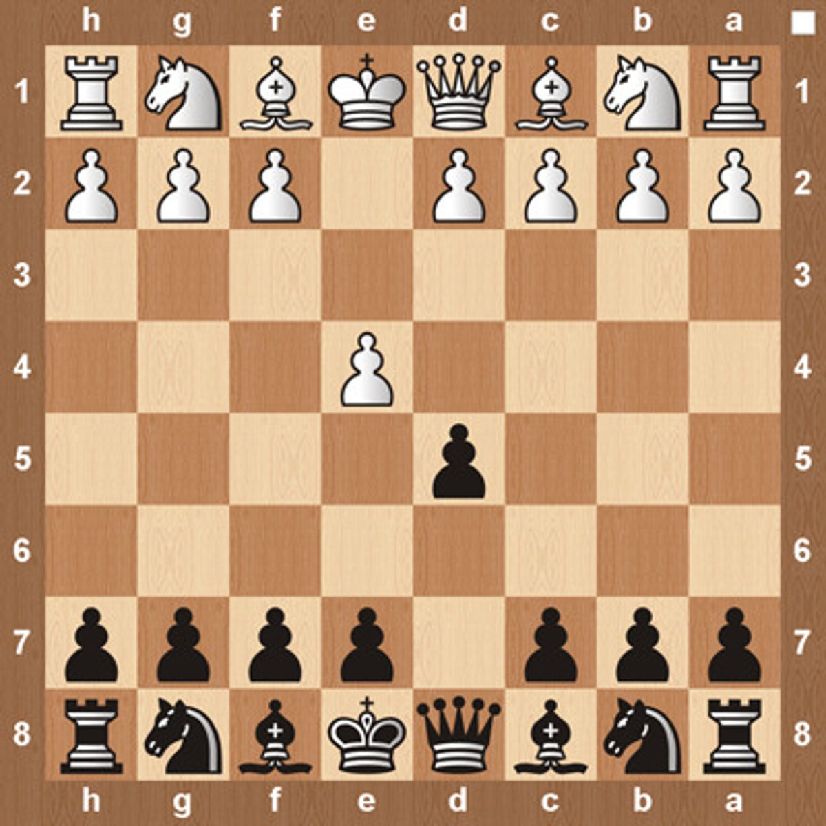 <p>1. e4 d5</p>