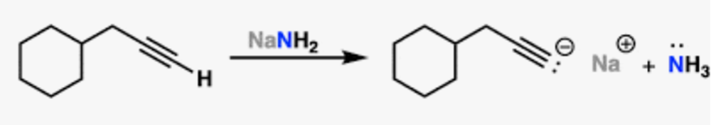 <p>alkyne deprotonation</p>