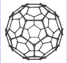 <p><span style="font-family: Google Sans, arial, sans-serif">Buckminsterfullerene (C</span><sub>60</sub><span style="font-family: Google Sans, arial, sans-serif">) which has a spherical shape</span></p>