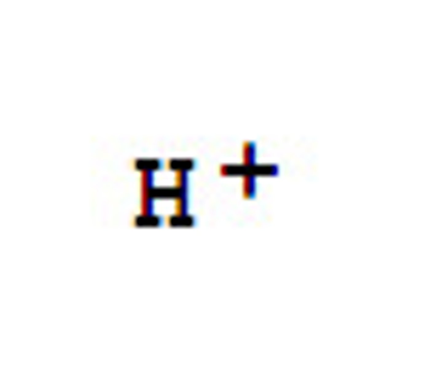 <p>1+, used in active transport, photosynthesis, cell respitation (through chemiosmosis)</p><p>-the pH of a solution is measure of activity of dissolved H+ ions</p><p>-low pH (1-6) = high concentrate H+</p><p>-high pH (7,14) = low H+</p>