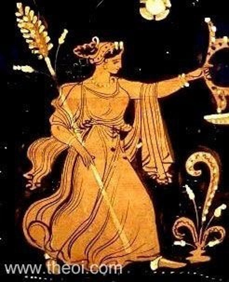 <p>a tall staff which has ribbons. Dionysus is often depicted riding a panther holding this</p>