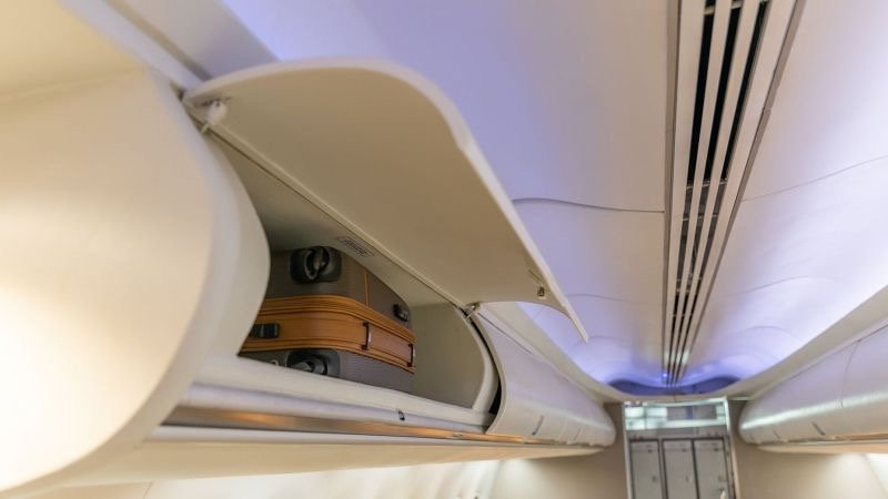 <p>overhead locker</p>