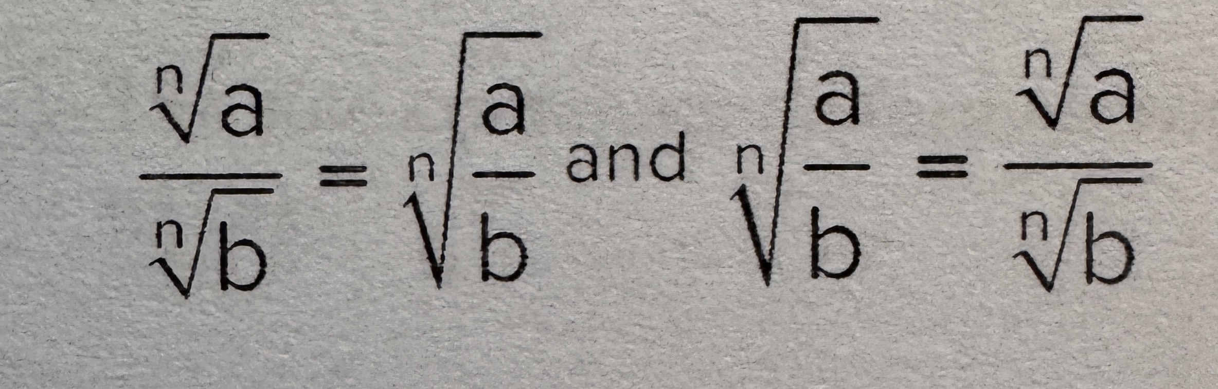 <p>divide coefficient portions and radical portions per group</p>