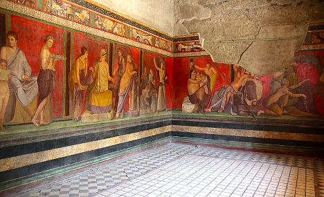 <p>Pompeii Villa of the Mysteries: Mystery Room, Roman, c. 60-50 BCE</p>