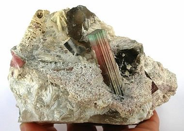 <p>An igneous rock with exceptionally large crystals (i.e. topaz, fluorite)</p>