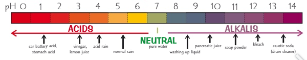 <p><strong>How acidic or alkaline a solution is</strong></p>