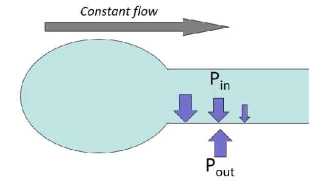 <p>Pressure inside the airways falls as air moves through them&nbsp;</p><ul><li><p>Therefore, there may come a point where intrapleural pressure becomes greater than the pressure inside the airways at a certain point.&nbsp;</p></li><li><p>At this point the airways will collapse (unless it is supported by a tracheal ring) which will restrict airflow.</p></li><li><p>So your peak flow is determined by the point where airways collapse.</p></li></ul>