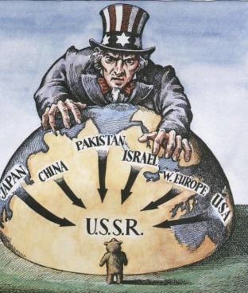 <p>US policy to stop expansion of Soviet Union and Communism</p>