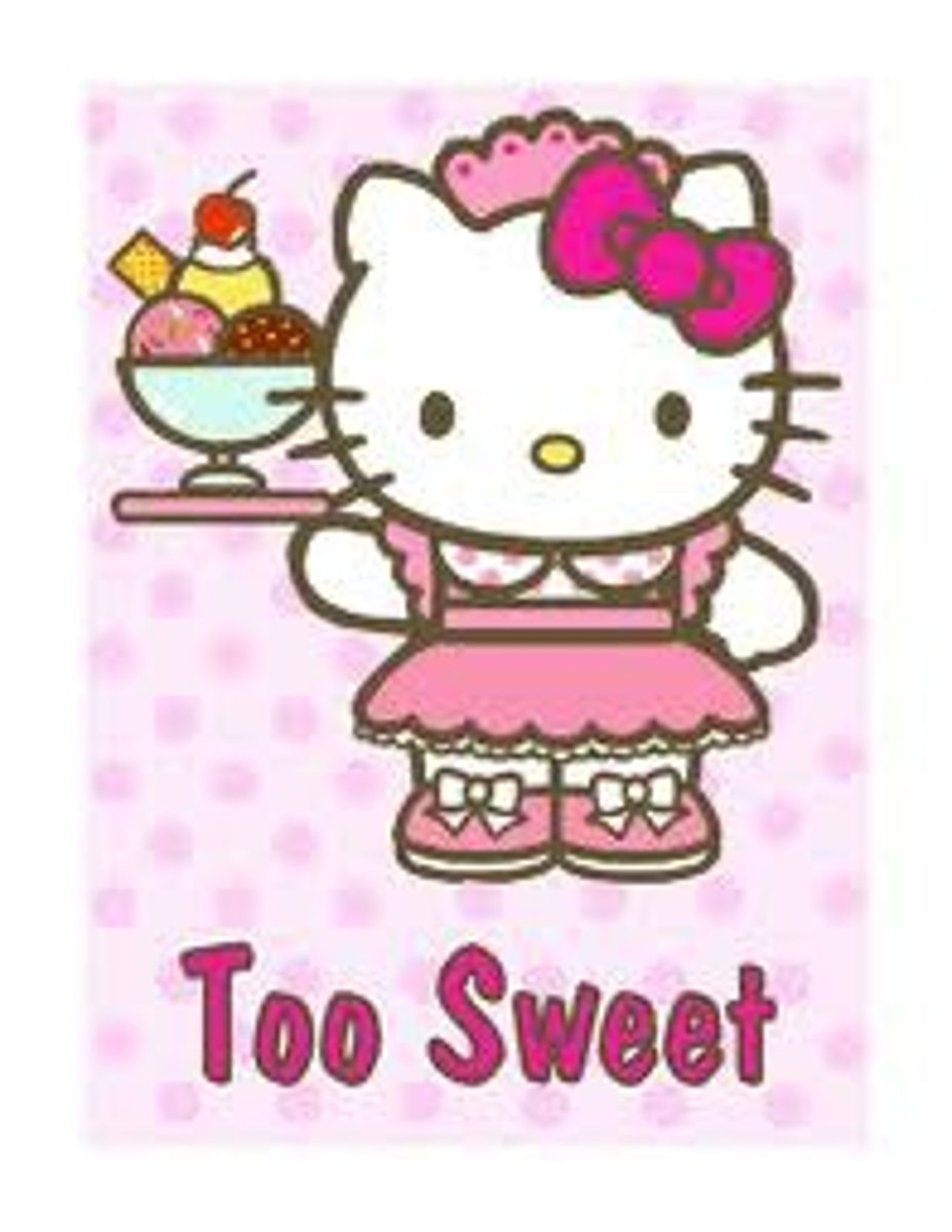 <p>sickly sweet; excessive</p>