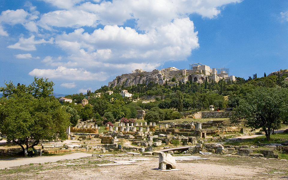 <p>Acropolis of athens - <span style="color: blue;">AGORA</span></p>