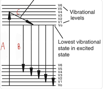 <p>what is happening at A, B, C</p>