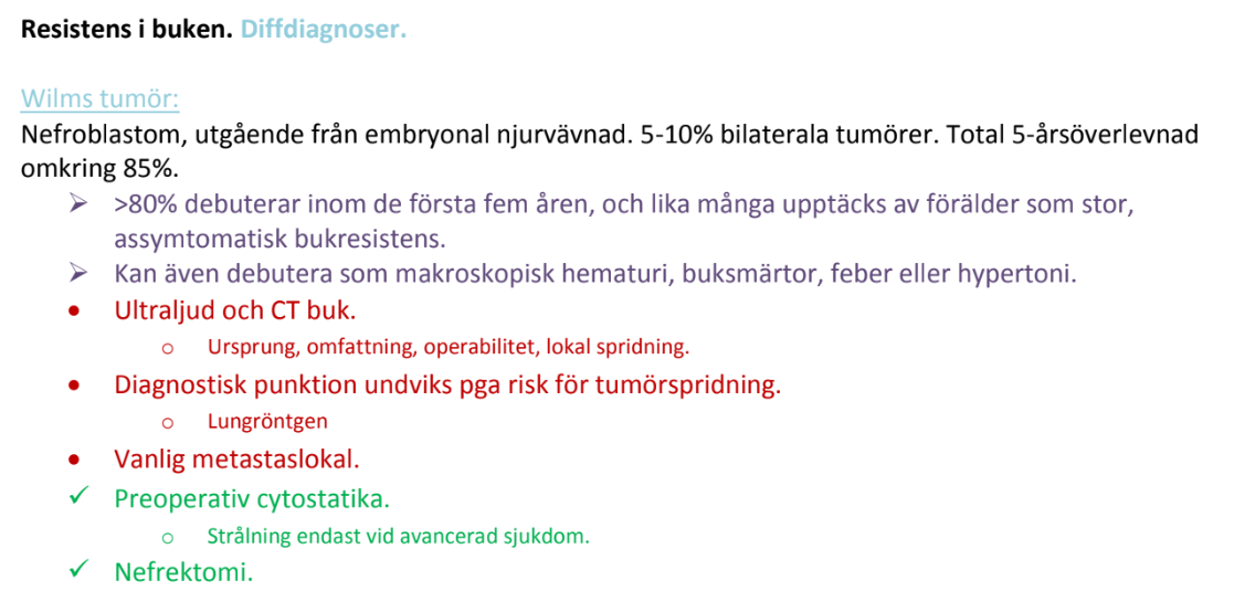 <p><strong>Rätt svar:C. Ultraljudsundersökning.</strong></p><p></p><p><strong>DDx wilms tumör eller PCKS.</strong></p>