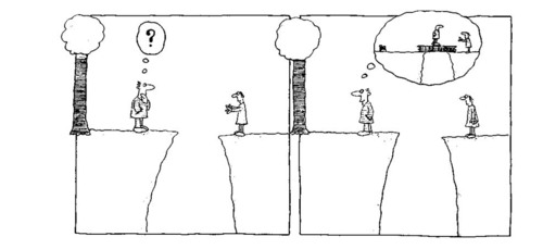 to think of; to produce (an idea / a plan / a suggestion / etc.)