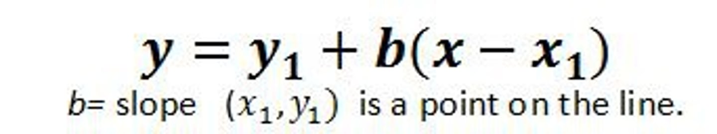 <p>Use if you know the slope and a point on the line</p>