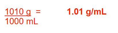 <p>1.01g/ml</p>