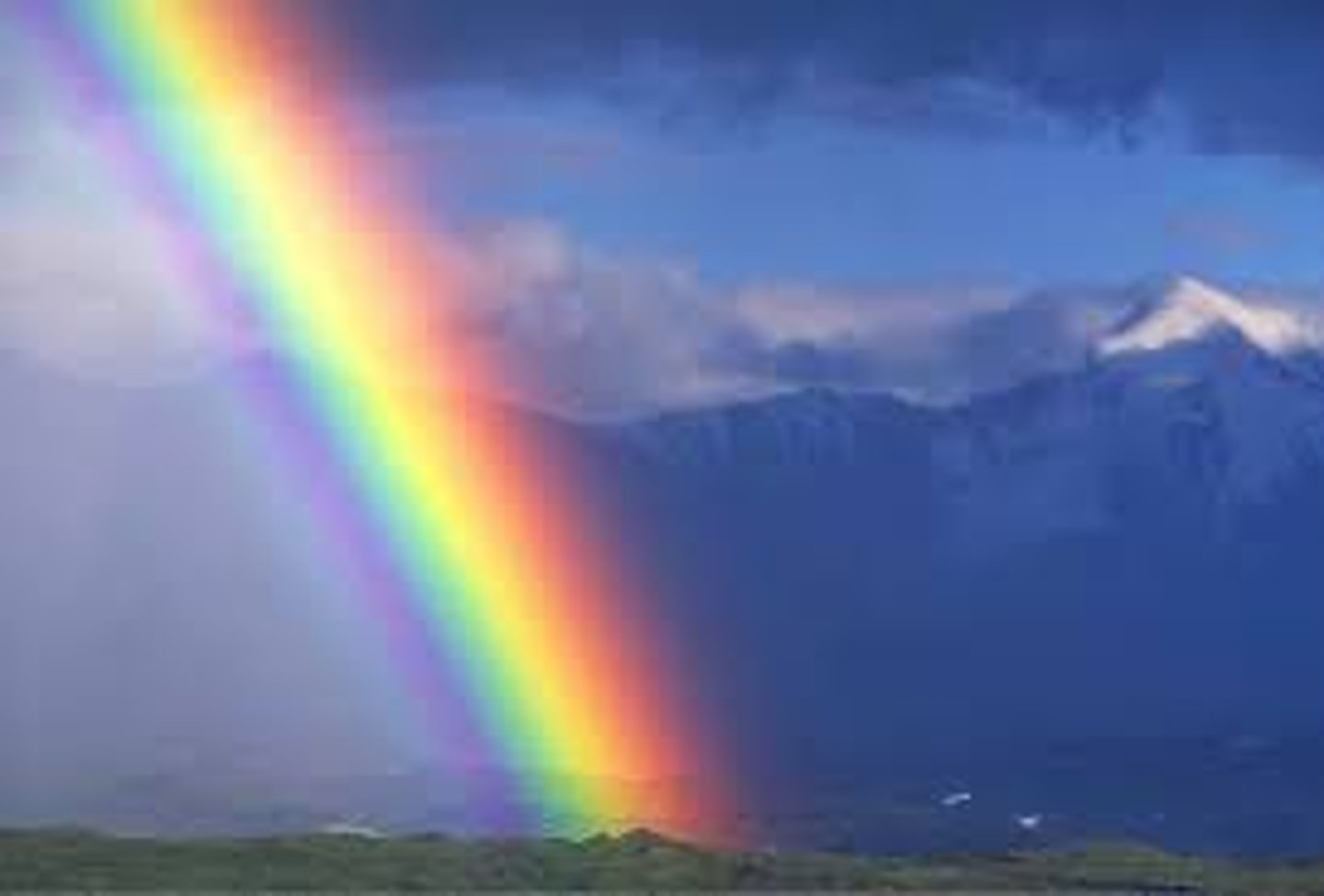 <p>There is a rainbow</p>