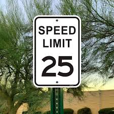 <p>The posted speed limit shows:</p>