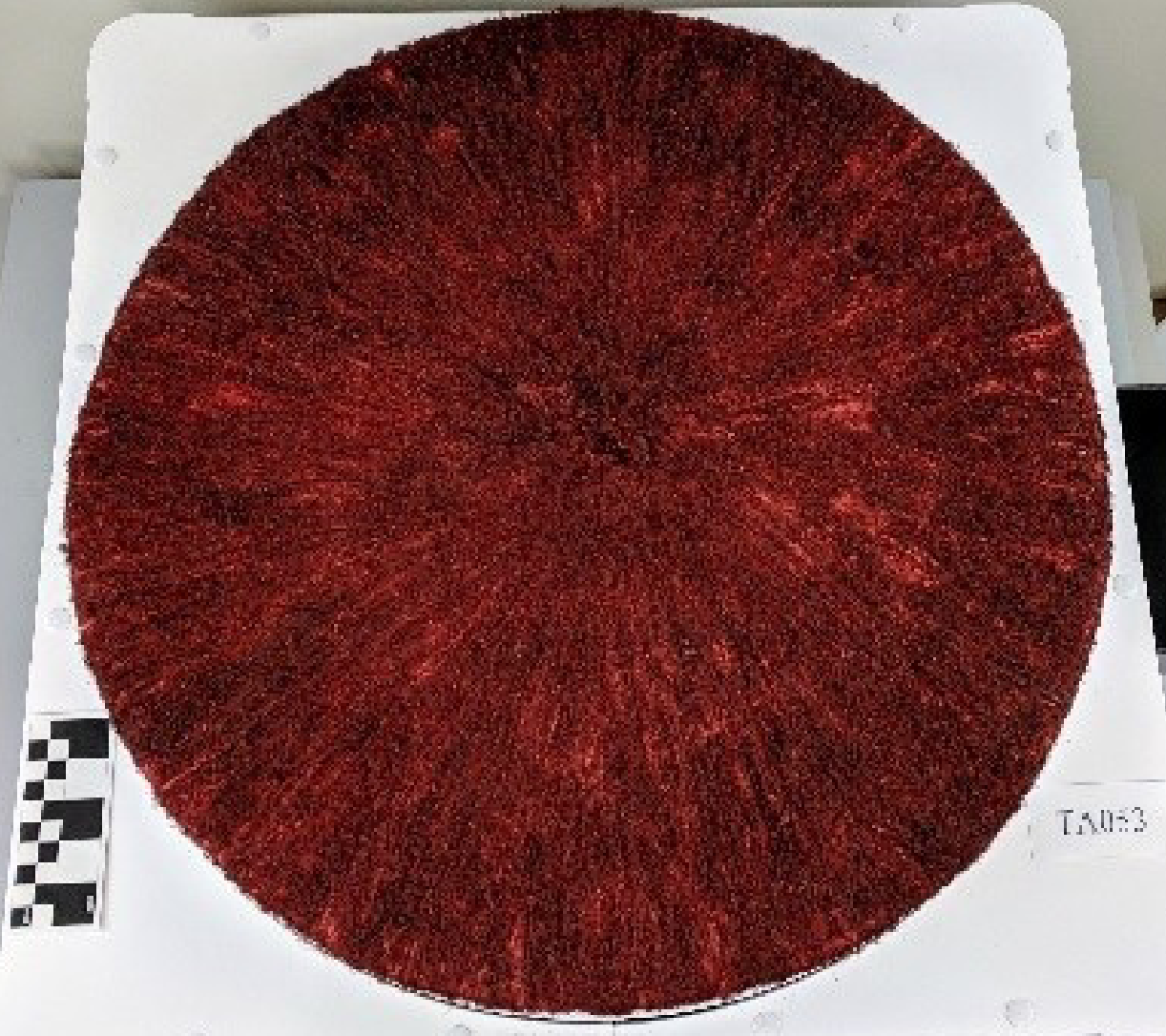<p>Traditionally worn by brides/married women, but today worn by women for ceremonial events</p><p>Made of human hair and cotton over a grass-fiber basketry frame, red ochre pigment</p>