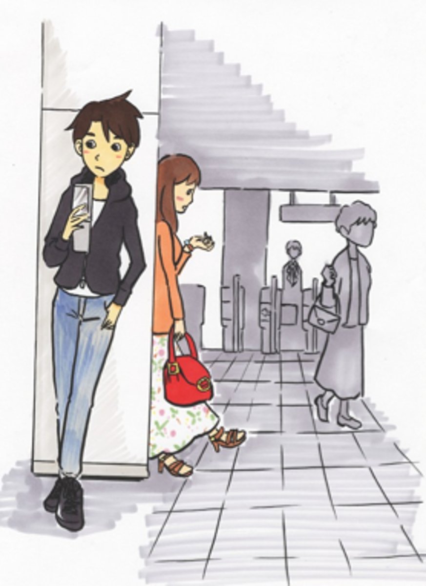 <p>to wait (～を)</p>