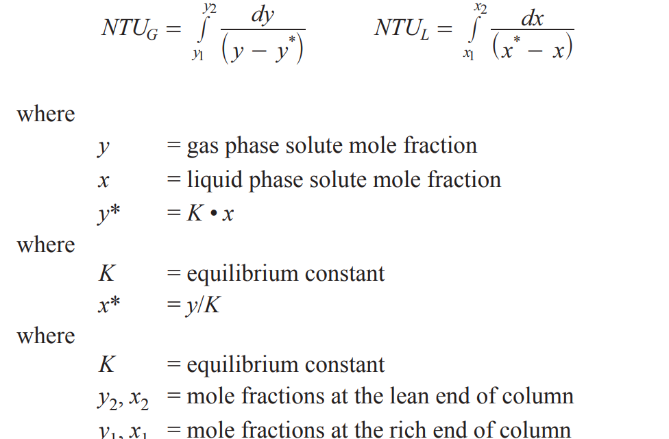 <p>Number of mass transfer units → phase dependent</p><p></p>