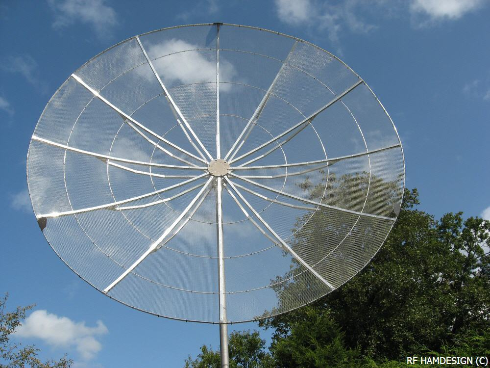 <p>They can be made our of wire mesh.</p><p>They don’t have to be as perfect as optical telescopes due to the longer wavelength.</p>