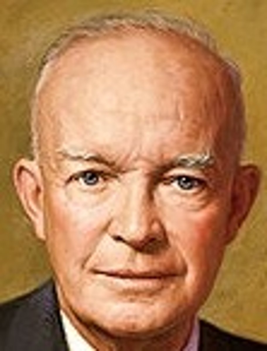 <p>1953-1961-General in WWII. West Point graduate. Ended war in Korea and helped steer the course of theCold War</p>