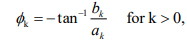 <p>- tan^-1 (bk/ak)</p>