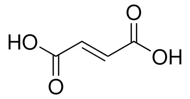 <ul><li><p>trans-isomeer van C₄H₄O₄</p></li><li><p>stabiel</p></li></ul><p></p>