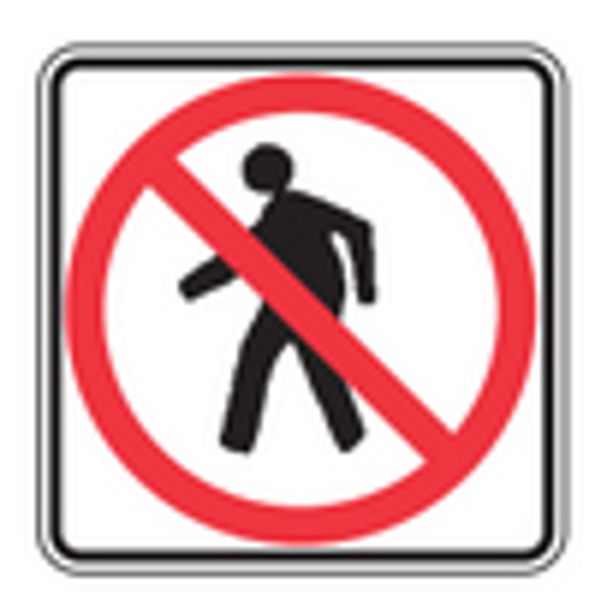 <p>No pedestrians are allowed in the</p><p>indicated area.</p>