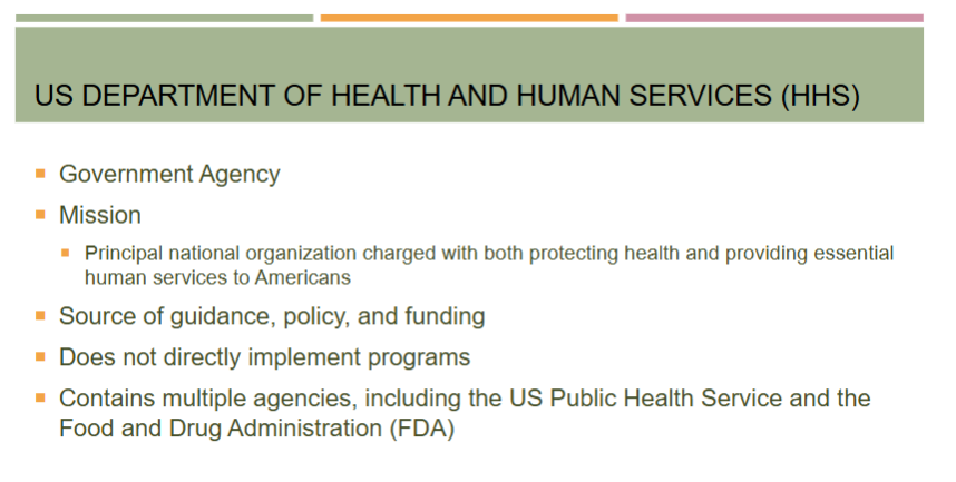 <p>US department of health and health services (HHS)</p>