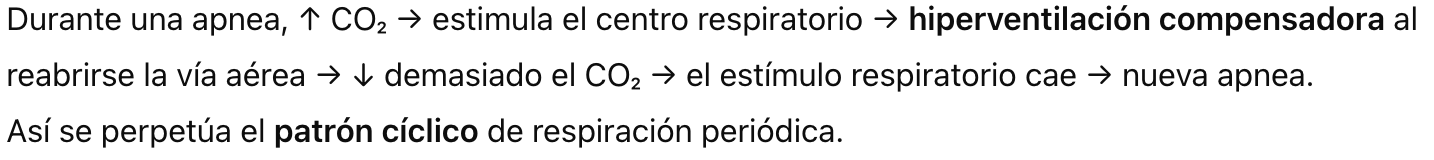 <p>Que la respuesta ventilatoria a una perturbación es igual o mayor que la perturbación, llevando a <strong>oscilaciones</strong> (respiración periódica, apneas).</p>